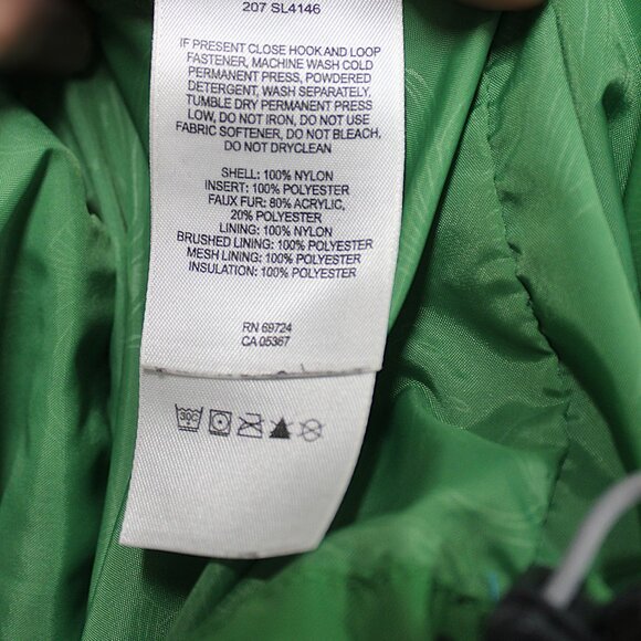 COLUMBIA Womens Jacket Large Omni Tech Green White Hooded Snowboard Coat - Picture 9 of 9